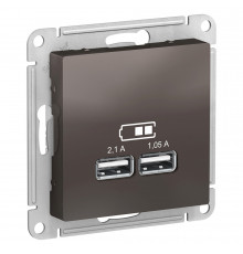 SE AtlasDesign Мокко USB, 5В, 1 порт x 2,1 А, 2 порта х 1,05 А, механизм