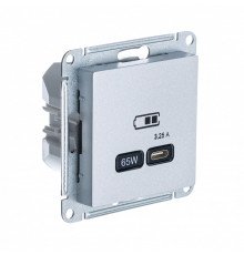 SE AtlasDesign Алюминий USB Розетка тип-C 65W высокоскор.заряд. QC, PD, мех.