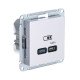 SE AtlasDesign Жемчуг USB Розетка тип-C 65W высокоскор.заряд. QC, PD, мех.