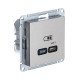 SE AtlasDesign Шампань USB Розетка тип-C 65W высокоскор.заряд. QC, PD, мех.