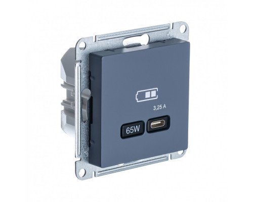 SE AtlasDesign Грифель USB Розетка тип-C 65W высокоскор.заряд. QC, PD, мех.