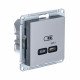 SE AtlasDesign Сталь USB Розетка тип-C 65W высокоскор.заряд. QC, PD, мех.
