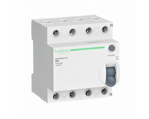 SE City9 Set Выключатель дифференциального тока (ВДТ) 40А 4P 300мА Тип-AC 400В