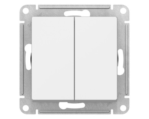 Systeme Electric AtlasDesign 2-клавишный ПЕРЕКЛЮЧАТЕЛЬ, перекрестный, 2 x сх. 7, 10АХ, механизм, БЕЛЫЙ