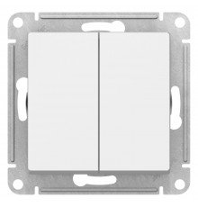 Systeme Electric AtlasDesign 2-клавишный ПЕРЕКЛЮЧАТЕЛЬ, перекрестный, 2 x сх. 7, 10АХ, механизм, БЕЛЫЙ