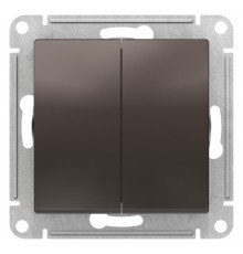 Systeme Electric AtlasDesign 2-клавишный ПЕРЕКЛЮЧАТЕЛЬ, перекрестный, 2 x сх. 7, 10АХ, механизм, МОККО