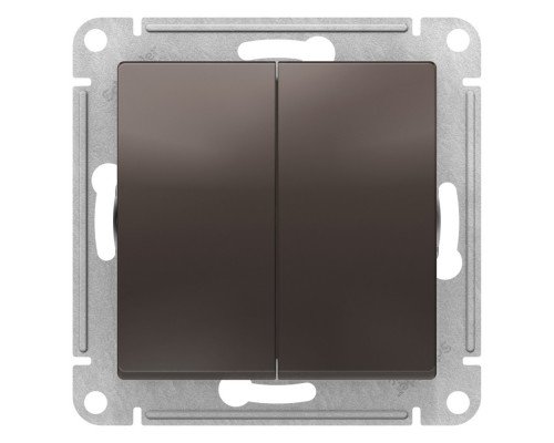 Systeme Electric AtlasDesign 2-клавишный ПЕРЕКЛЮЧАТЕЛЬ, перекрестный, 2 x сх. 7, 10АХ, механизм, МОККО