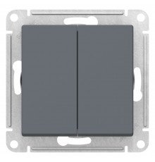 Systeme Electric AtlasDesign 2-клавишный ПЕРЕКЛЮЧАТЕЛЬ, перекрестный, 2 x сх. 7, 10АХ, механизм, ГРИФЕЛЬ