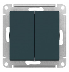 Systeme Electric AtlasDesign 2-клавишный ПЕРЕКЛЮЧАТЕЛЬ, перекрестный, 2 x сх. 7, 10АХ, механизм, ИЗУМРУД