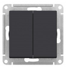 Systeme Electric AtlasDesign 2-клавишный ПЕРЕКЛЮЧАТЕЛЬ, перекрестный, 2 x сх. 7, 10АХ, механизм, КАРБОН
