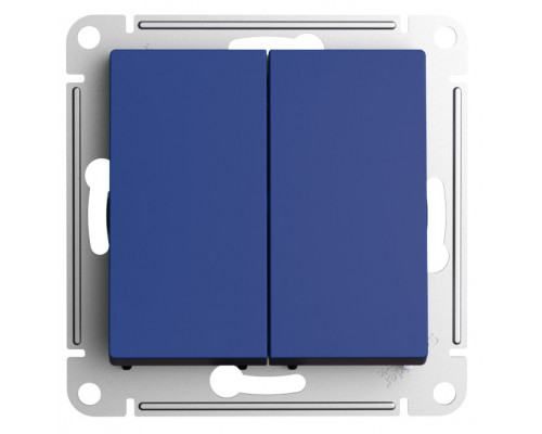 Systeme Electric AtlasDesign 2-клавишный ПЕРЕКЛЮЧАТЕЛЬ, перекрестный, 2 x сх. 7, 10АХ, механизм, АКВАМАРИН