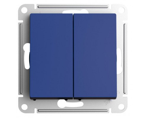 Systeme Electric AtlasDesign 2-клавишный ПЕРЕКЛЮЧАТЕЛЬ, перекрестный, 2 x сх. 7, 10АХ, механизм, АКВАМАРИН