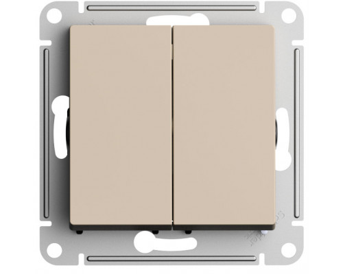 Systeme Electric AtlasDesign 2-клавишный ПЕРЕКЛЮЧАТЕЛЬ, перекрестный, 2 x сх. 7, 10АХ, механизм, ПЕСОЧНЫЙ