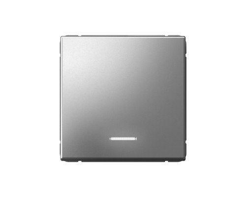Systeme Electric ArtGallery Сталь Выключатель 1-клавишный с подсветкой, сх.1а, 10АХ, механизм