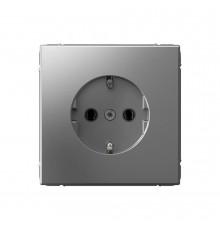 Systeme Electric ArtGallery Сталь Розетка с заземлением, 16А, механизм