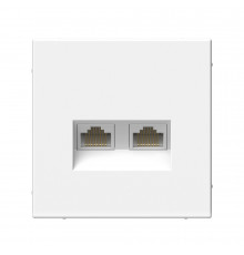 Systeme Electric ArtGallery Лотос Розетка двойная компьютерная RJ45+RJ45, кат.6А, механизм