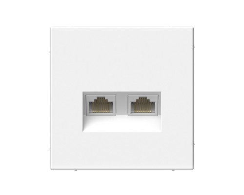 Systeme Electric ArtGallery Лотос Розетка двойная компьютерная RJ45+RJ45, кат.6А, механизм