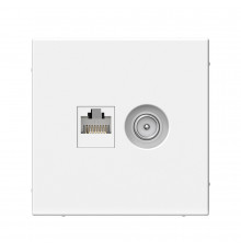 Systeme Electric ArtGallery Лотос Розетка двойная ТВ + компьютерная RJ45, кат. 5Е