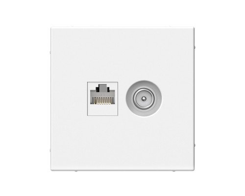Systeme Electric ArtGallery Лотос Розетка двойная ТВ + компьютерная RJ45, кат. 5Е