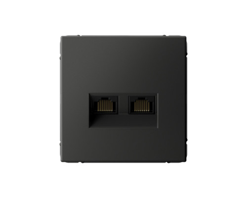 Systeme Electric ArtGallery Базальт Розетка двойная компьютерная RJ45+RJ45, кат.6А, механизм