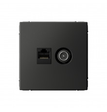 Systeme Electric ArtGallery Базальт Розетка двойная ТВ + компьютерная RJ45, кат. 5Е