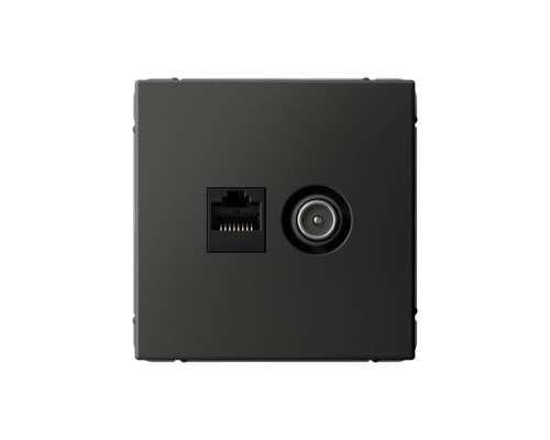 Systeme Electric ArtGallery Базальт Розетка двойная ТВ + компьютерная RJ45, кат. 5Е