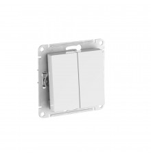 Systeme Electric AtlasDesign Белый Выключатель 2-клавишный, сх.5, 10АХ, мех., быстрозажим. клем.