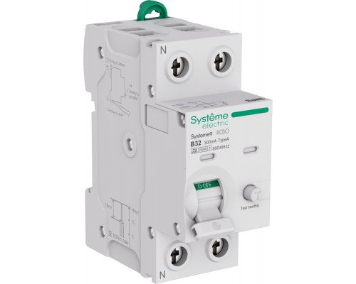 Systeme Electric Systeme9 Авт. выкл. диф. тока (АВДТ) 1P+N B 32A 6kA 300мА Тип-A 230В