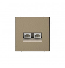 Systeme Electric ArtGallery Мокко Розетка двойная компьютерная RJ45+RJ45, кат. 5е, механизм