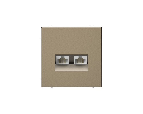 Systeme Electric ArtGallery Мокко Розетка двойная компьютерная RJ45+RJ45, кат. 5е, механизм