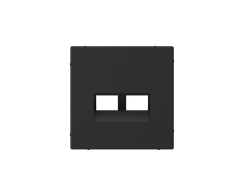 Systeme Electric ArtGallery Карбон Накладка двойная для информационных функций типа Keystone