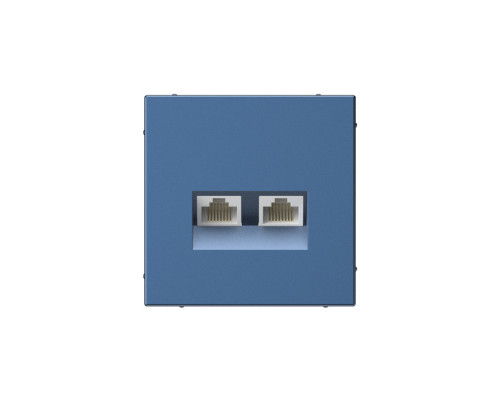Systeme Electric ArtGallery Аквамарин Розетка двойная компьютерная RJ45+RJ45, кат. 5е, механизм