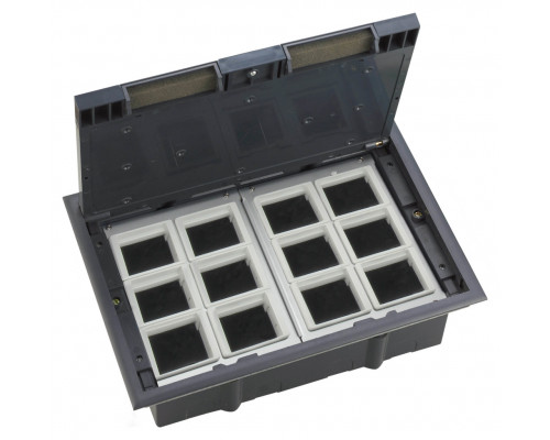 Systeme Elecrtic MultiDesk  Люк на 24 модулей IP40 для фальшпола с монтажной коробкой, тип MDK10
