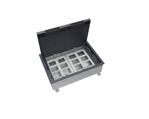 Systeme Elecrtic MultiDesk  Люк на 24 модулей IP40 для бетонных полов с монтажной коробкой, тип MDK10