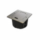 Systeme Elecrtic MultiDesk Античная латунь Лючок с розеткой 2К+З, 16А/250В, IP44 с монтажной коробкой для стены, фальшпола, стола, тип MDK21