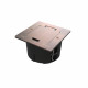 Systeme Elecrtic MultiDesk Медь Лючок с розеткой 2К+З, 16А/250В, IP44 с монтажной коробкой для стены, фальшпола, стола , тип MDK21