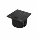 Systeme Elecrtic MultiDesk Чёрный матовый Лючок с розеткой 2К+З, 16А/250В, IP44 с монтажной коробкой для стены, фальшпола, стола , тип MDK21