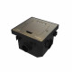 Systeme Elecrtic MultiDesk Античная латунь Лючок с розеткой 2К+З, 16А/250В, IP44 с монтажной коробкой для бетонных полов, тип MDK21
