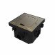 Systeme Elecrtic MultiDesk Античная латунь Лючок с розеткой 2К+З, 16А/250В, IP44 с монтажной коробкой для бетонных полов, тип MDK21