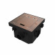 Systeme Elecrtic MultiDesk Медь Лючок с розеткой 2К+З, 16А/250В, IP44 с монтажной коробкой для бетонных полов , тип MDK21