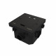 Systeme Elecrtic MultiDesk Чёрный матовый Лючок с розеткой 2К+З, 16А/250В, IP44 с монтажной коробкой для бетонных полов , тип MDK21