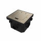 Systeme Elecrtic MultiDesk Никель Лючок с розеткой 2К+З, 16А/250В, IP44 с монтажной коробкой для бетонных полов, тип MDK21