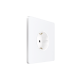 Systeme Electric Systeme Infinity Арктический лед Розетка с заземлением со шторками, 16А