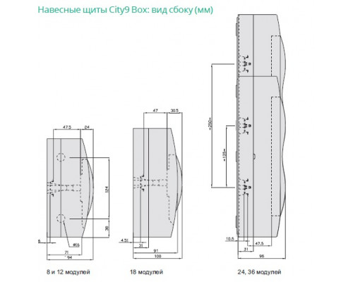 SE EASY 9 Корпус навесной с белой дверью 1ряд/12мод, IP40, IK07, 63А, 2 клеммы