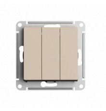 SE AtlasDesign Песочный Выключатель 3-клавишный, сх.1+1+1, 10АХ, механизм