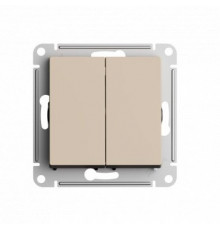 SE AtlasDesign Песочный Выключатель 2-клавишный, сх.5, 10АХ, механизм