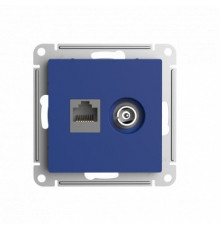 SE AtlasDesign Аквамарин Розетка двойная ТВ + компьютерная RJ45, кат. 5Е
